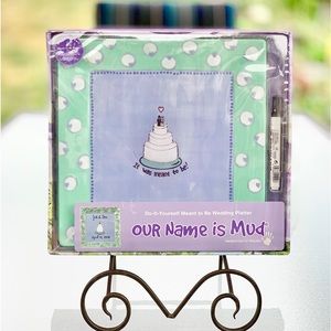 Our Name is MUD Square Porcelain Ceramic Wedding Platter ~ It Was Meant to Be